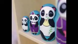 Matryoshka dolls Personalized nesting dolls Panda doll | Firebird Workshop