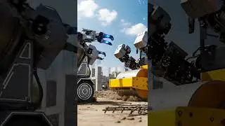 Cement Mixer Bot vs Road Roller Bot 🚧 Clash