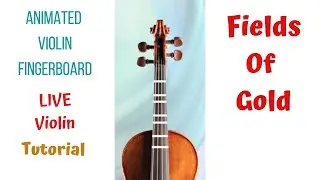 FIELDS OF GOLD 🌾 &mdash; LIVE Violin Play Along | Animated Violin FINGERBOARD | No Sheet Music