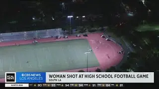 Woman shot at high school football game in South LA