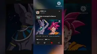 God Goku VS Beerus ☠️✅💯 #shorts #goku #anime