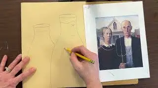 Drawing-American Gothic 