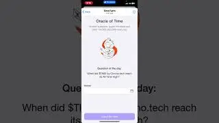 When did $TIME by Chrono.tech reach its All Time High? Question Of The Day |Time Farm Oracle Of Time