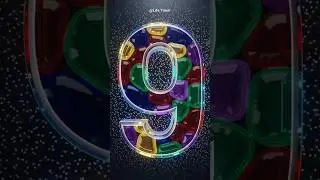 9 to 0 Crystal Countdown ✨ | Colorful Gem Numbers Timer #10seconds #timer #shorts
