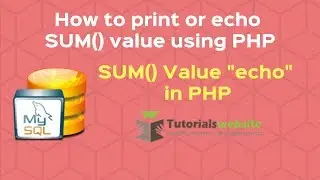 php tutorial in hindi | How to echo mysql SUM() and AVG() function value in php