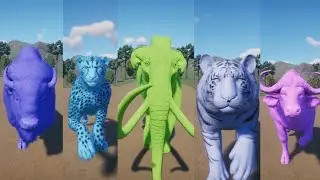 Near Threatened Animals in Planet Zoo | Tiger, Buffalo, Bison, Cheetah