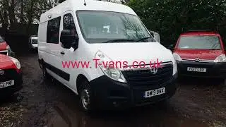 BW19BNX eX-Network Rail Vauxhall Movano 2.3 5 Seat Crew Van