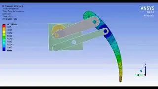 Transient structural analysis on 6 legged robot results