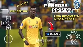 FOOTBALL PES 2022 PPSSPP BRI LIGA 1 INDONESIA & LIGA EROPA Ukuran Kecil DiAndroid