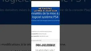 ⚠️ PS4 13.04 : NE FAIS PAS LA MISE &Agrave; JOUR ! #ps4jailbreak  #jailbreak  #1304