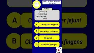 GATE XE / Food Technology / MCQ Series / 2021 / Q3