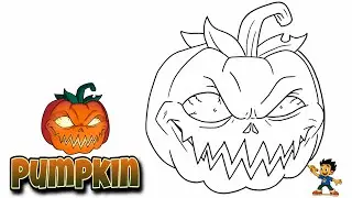Как нарисовать страшную тыкву на Хэллоуин #halloweendrawing #drawingvideo #pumpkindrawing