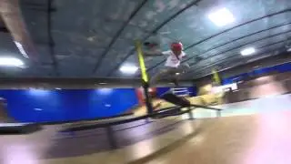Lazer skateboarding kick flip back lip