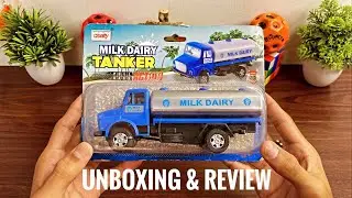 Centy Toys Milk Dairy Tanker Truck Scale Model | Unboxing & Review | Hindi | Car Galaxy 2023