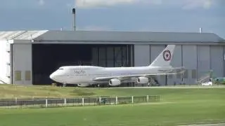 aviation Med View 777 & 747 on tug  Cambridge UK 4aug17 542p