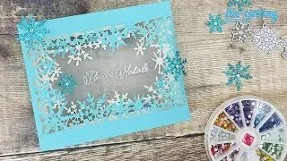 Intricate Snowflake Frame Card with Diecutting Essentials 45 Gift