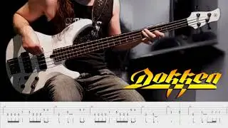 Alone Again - Dokken (bass cover & tab)
