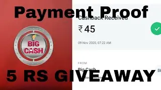 Big cash 💵 payment proof. 5 rs 💵 giveaway.