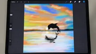 Ipad pro procreate art #water #dolphin #art #fish #foryou 
