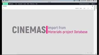 Query Materials-project database, and import VASP input files in CINEMAS