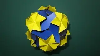 origami - modular - kusudama - celes 90 (Miyuki Kawamura) - tutorial - dutchpapergirl