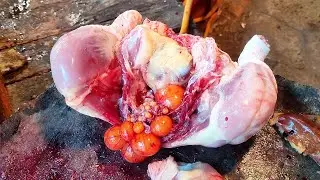 Live Fast Chicken Cutting Skills - Egg Yolk