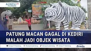 Viral! Patung Macan 'Gagal' di Kediri Dibuat Pakai Dana Pribadi Kepala Desa, jadi Objek Wisata