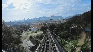 Penang Hill Funicular Railway Ride - Descent Front View (Nov 2024) (4K)