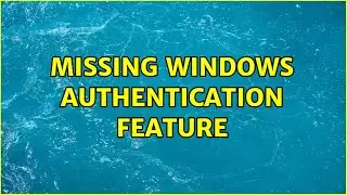 Missing Windows Authentication Feature (2 Solutions!!)