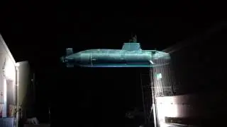 Holographic projection of aeroplanes and submarines apparently into mid air