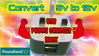 Convert Poundland 5 volt Phone charger for 12-volt output power supply Hack #ElectronicsCreators