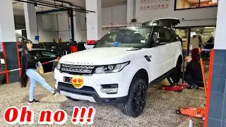 Range Rover Sport Burst Tyre in Spain.  #travel #roadtrip #malaysia