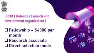DRDO Recruitment 2021 | Research associate and JRF recruitment | Fellowship | Latest Job Recruitment