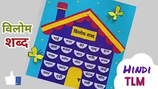विलोम शब्द Hindi TLM / विलोम शब्द Project/ Hindi Project Easy/ Hindi TLM/ Vilom Shabd Hindi Project