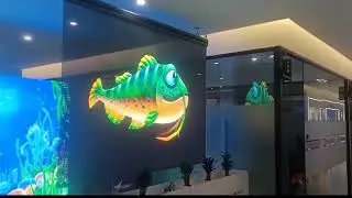 LED transparent holographic wall video led screen for indoor shopping mall kordaledtech.com