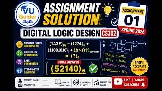 CS302 Assignment #01 Solved | Digital Logic Design | Spring 2026 | Step-by-Step Solution