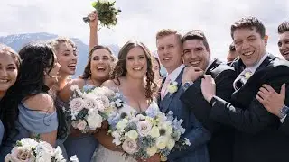 Epic destination wedding at Fairmont Jasper Park Lodge with beer-pong included