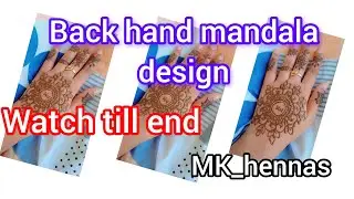 Back hand henna # mandala simple desings # MK_hennas #simple finger designs#henna art