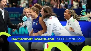 Team Italy gatecrash Jasmine Paolini's post-match interview 😂 | 2025 Billie Jean King Cup Finals