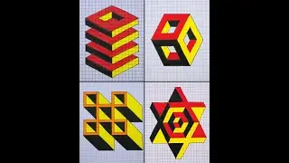 6 Easy 3D Drawing Tutorial 😱 3D Optical illusion Drawing Tutorials - Creative Drawing Ideas