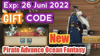 PIRATE ADVANCE OCEAN FANTASY - ADVENTURE :  NEW GIFT CODE FOR 21 JUNE 2022 #onepiece