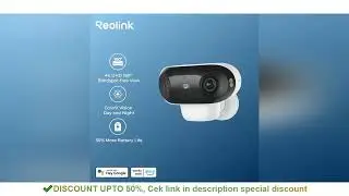 Reolink 4K 8MP Solar & Battery Powered Wireless Security Camera 180&deg; Panorama ColorX Night Vision Ou