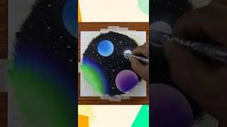 Planets_and_Galaxy_Drawing___Drawing_with_Oil_Pastels||Art With AK @ArtArena #shorts #trending