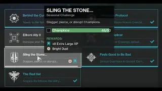 Destiny 2 - Sling the stone CHALLENGE easy