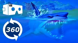 🦈 360 VR video Shark Attack Fortnite Season 3 New Sharks Virtual Reality 4K