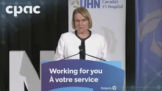 Ontario Health Minister Sylvia Jones speaks with reporters in Toronto &ndash; November 28, 2024