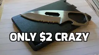 CRAZY MULTIFUNCTIONAL TRAVEL SURVIVAL CAMPING TOOL CARD KNIFE FORK