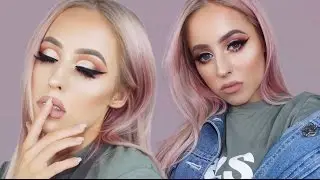 Orange Cut Crease Makeup Tutorial | Kasey Rayton