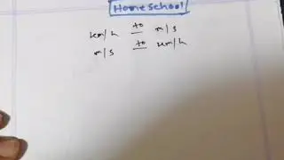 Unit Conversion - km/h to m/s and m/s to km/min