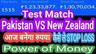 pakistan vs Newzealand test match | full detail | profit booking | stop loss | power of money